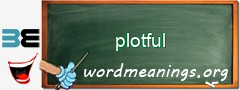 WordMeaning blackboard for plotful